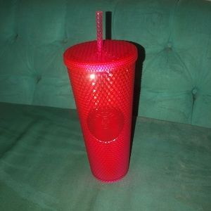 Starbucks hot pink studded tumbler Nwt